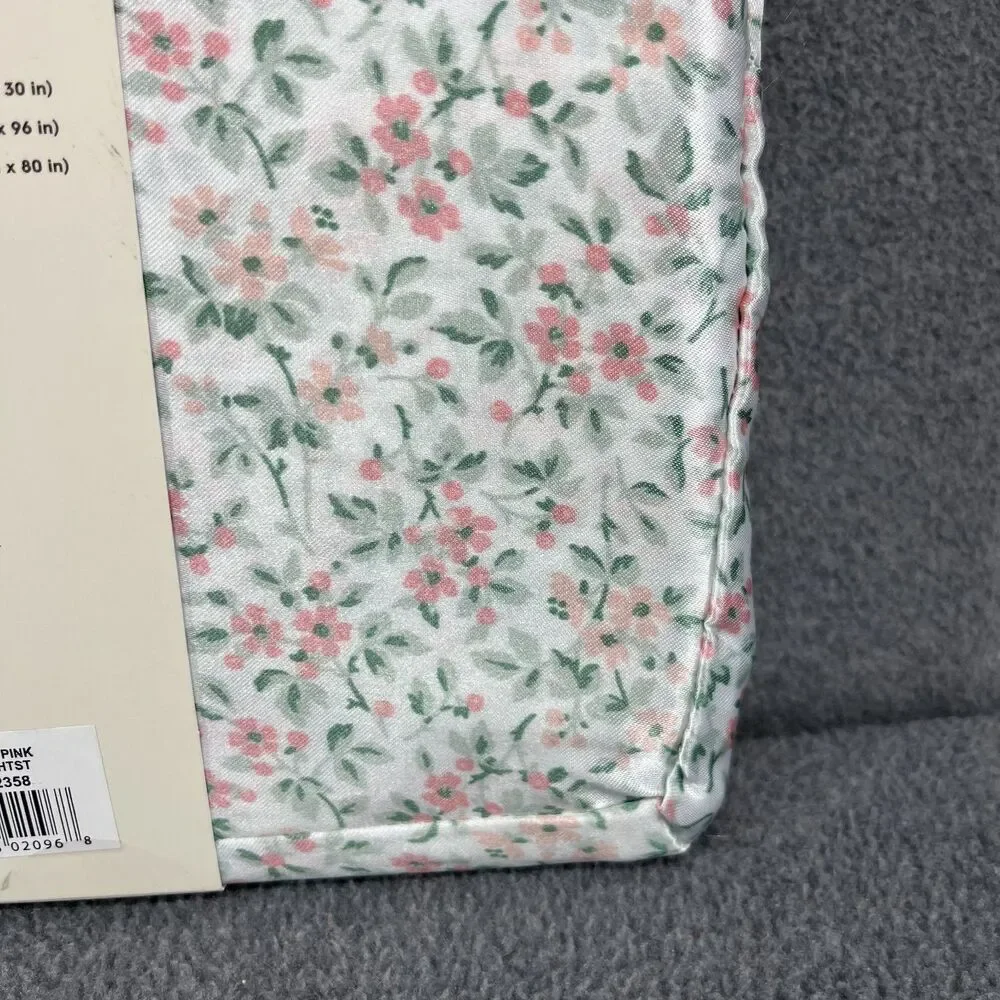 Laura Ashley Satin Sheet Set XL Twin Pink‎ Green Floral Tierney cottage country